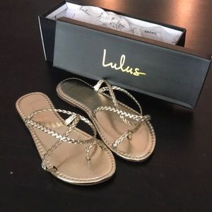 Lulus gold sandals